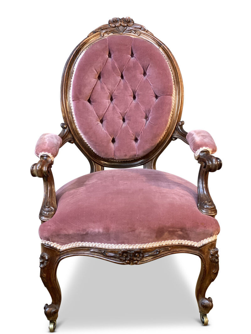 Victorian Rosewood Gents Chair, c.1860