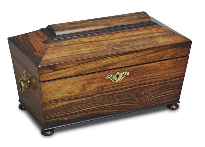 Victorian Rosewood Tea Caddy, c.1860