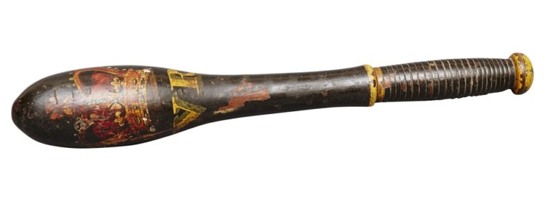 19th-Century British Hand Painted Truncheon