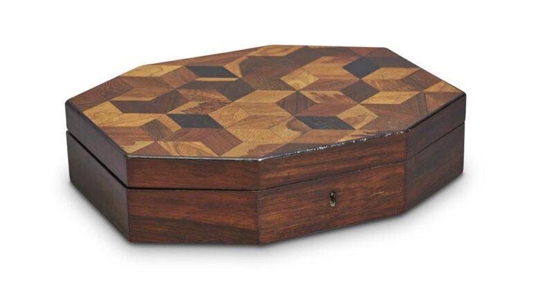 19th-Century Tunbridgeware Games Box, c.1840