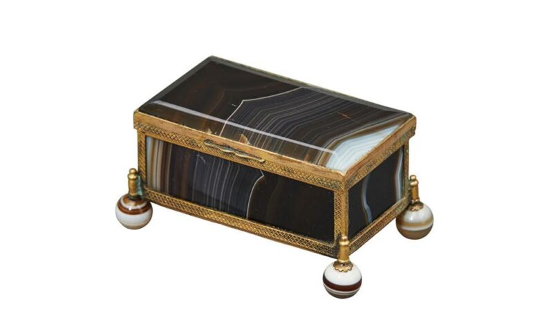 19th-Century French Agate Pill Box, c.1880