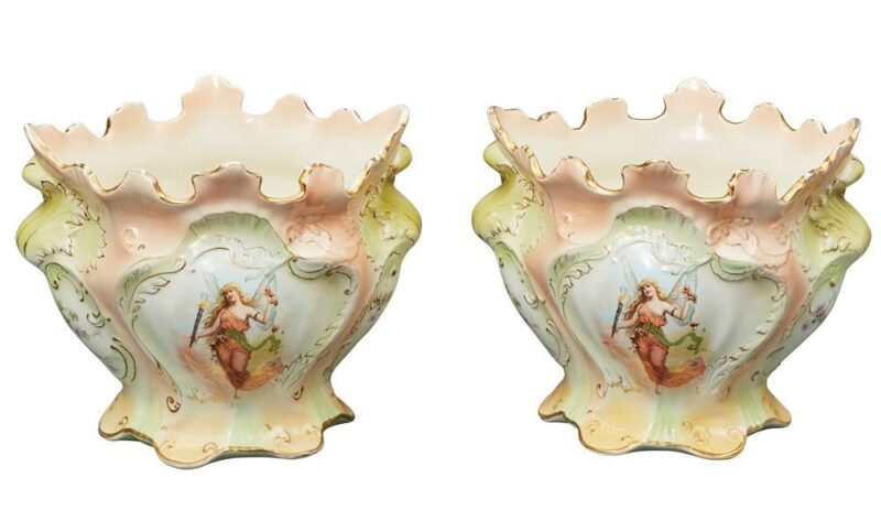 Pair of Ceramic Jardinieres