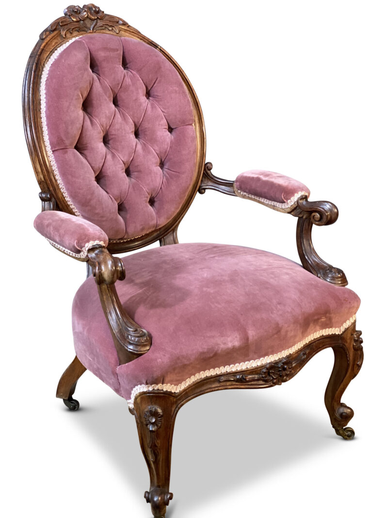 Victorian Rosewood Gents Chair, c.1860