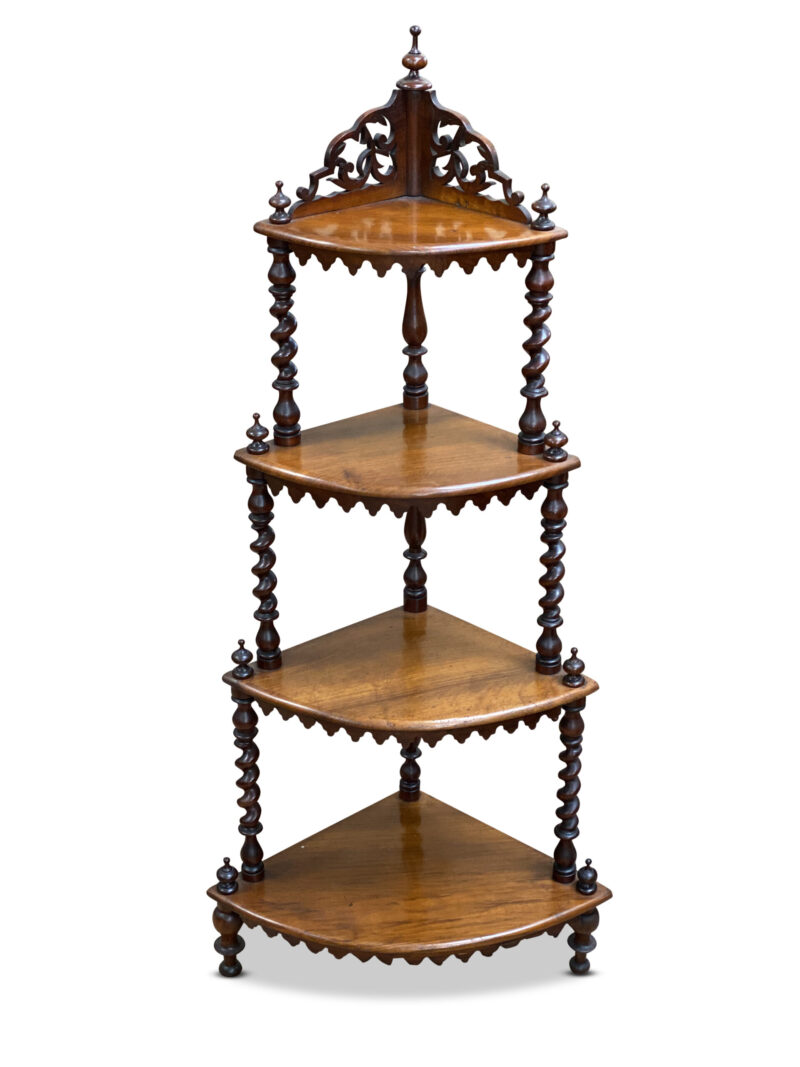 Victorian Walnut Corner What-Not, c.1870
