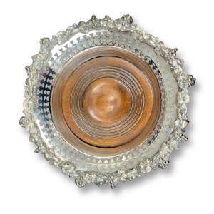 Large Pair Victorian Silver Plated Coasters, c.1880