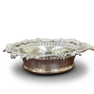 Large Pair Victorian Silver Plated Coasters, c.1880