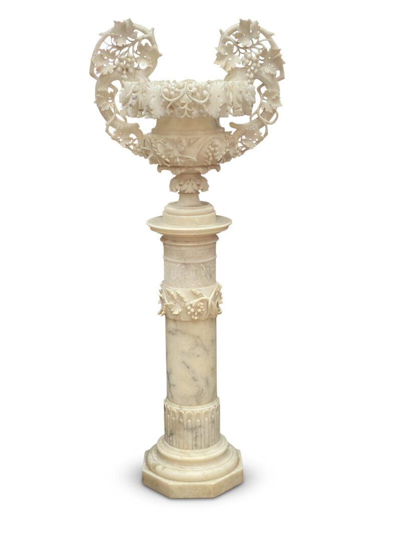 alabaster pedestal and urn scaled 1