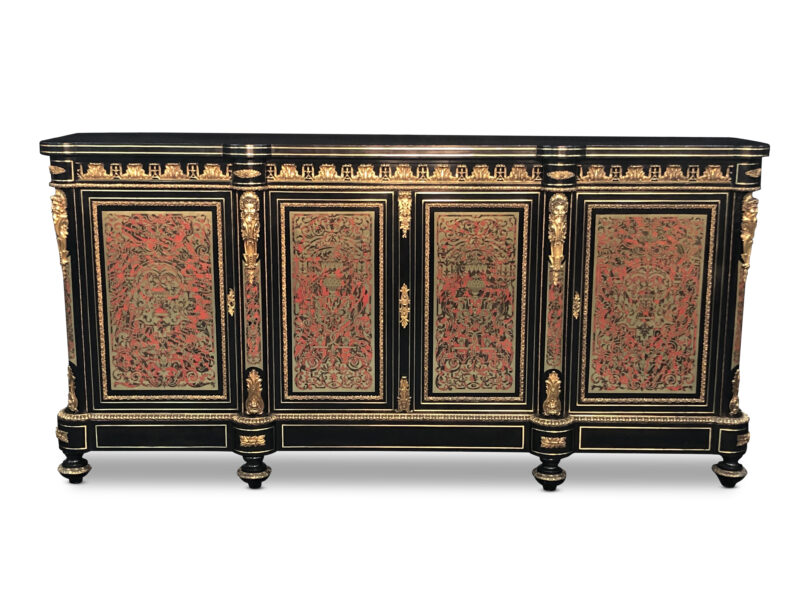 19th-Century French Boulle and Ebonised Sideboard, c.1870