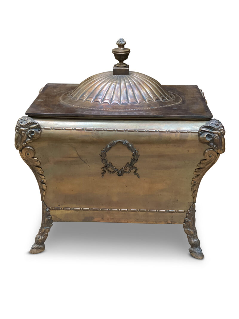 19th Century Scottish Brass Coal Box, c.1870