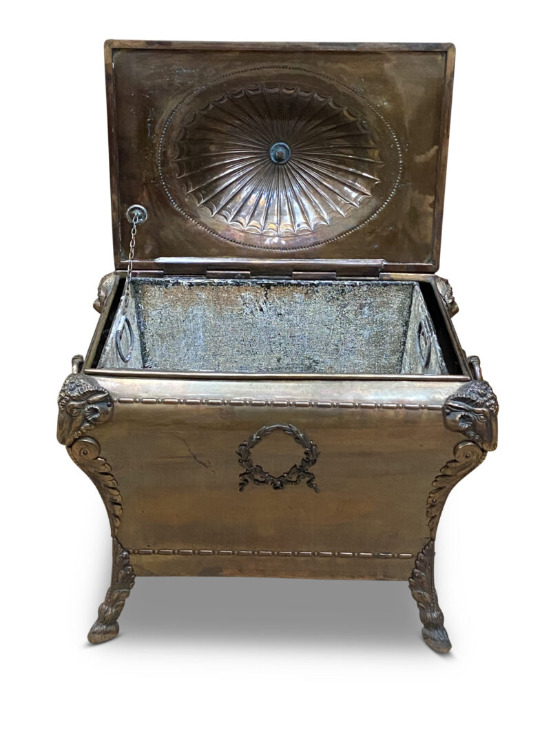 19th Century Scottish Brass Coal Box, c.1870