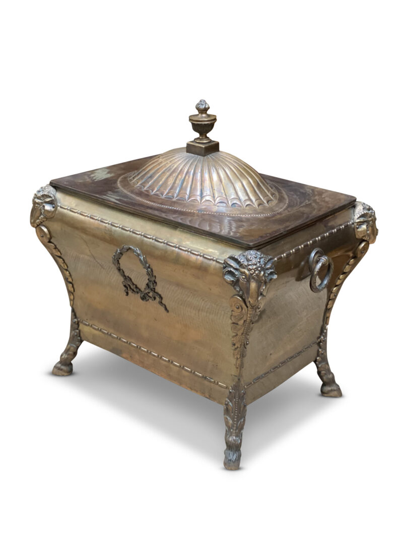 19th Century Scottish Brass Coal Box, c.1870