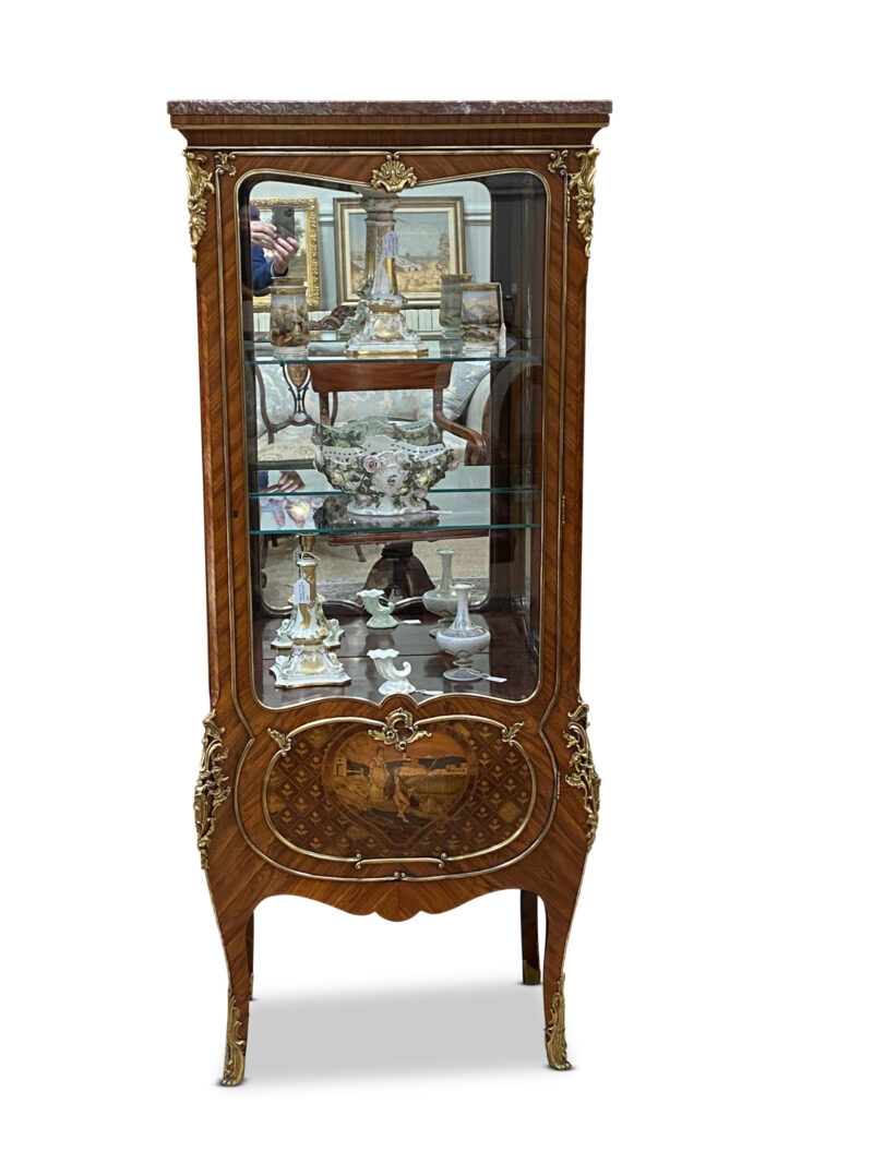French 19th Century Kingwood Single Door Vitrine, c.1880