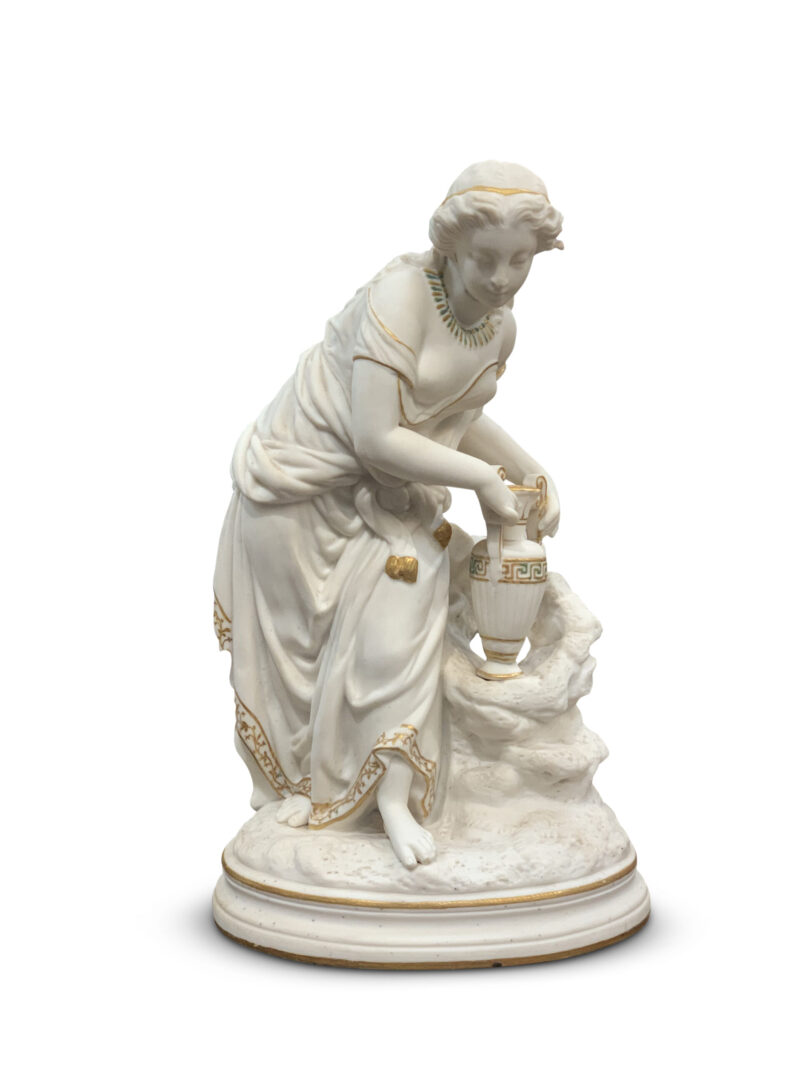 English 19th-Century Parian Figure Depicting Maiden By The Well