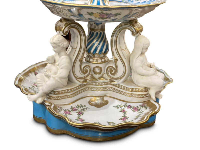 French 19th-Century 3 Tier Figured Centre Piece, c.1870