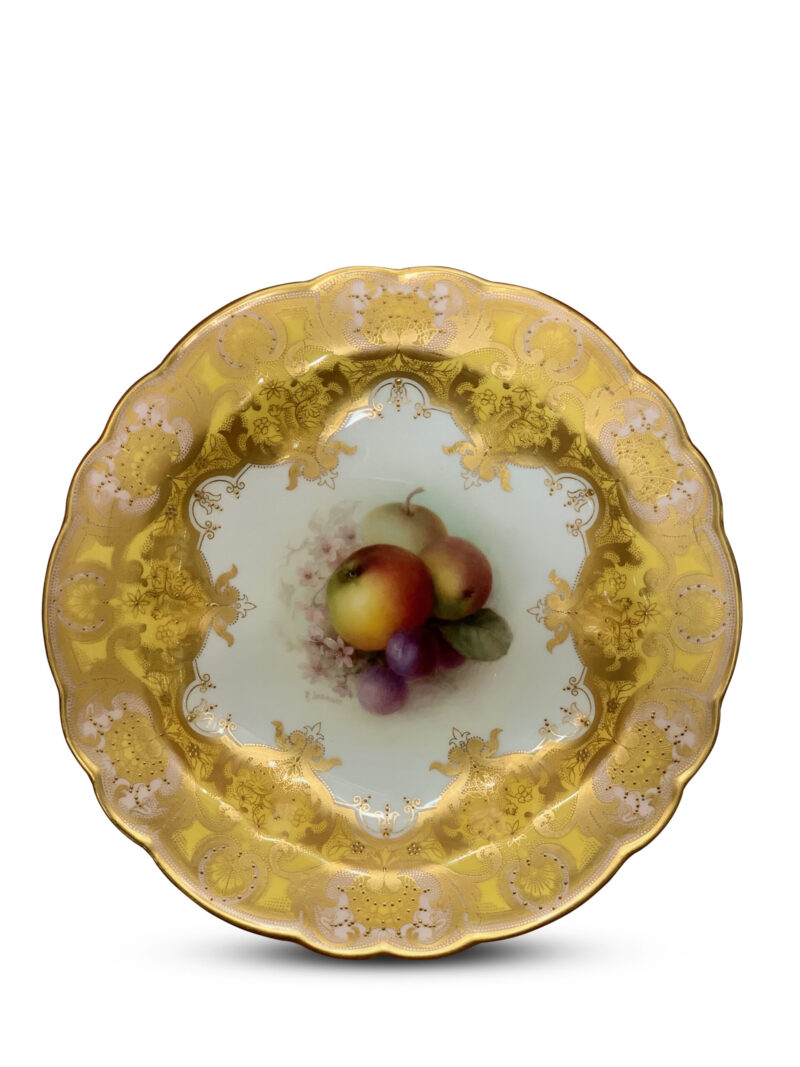 Richard Sebright Plate, Signed Royal Worcester