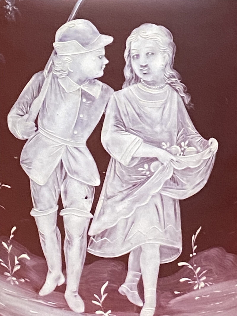 Pair of Mary Gregory Glass Vases, c.1880