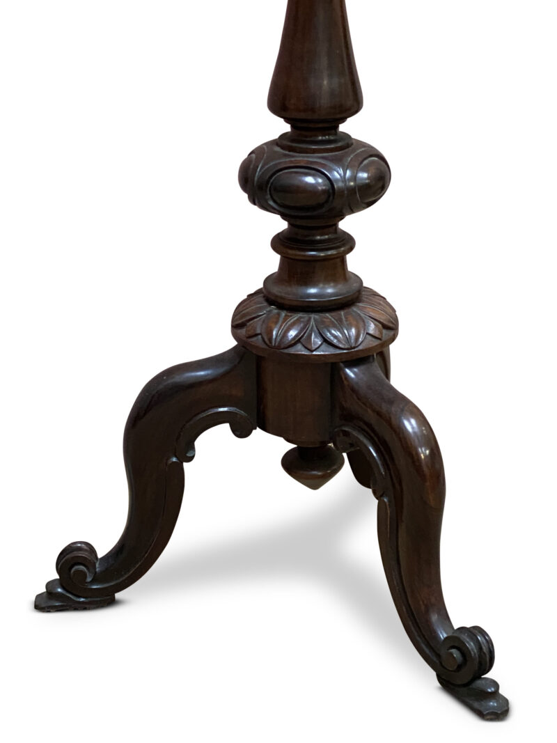 Rare Pair English 19th-Century Rosewood Pole Screens, c.1870