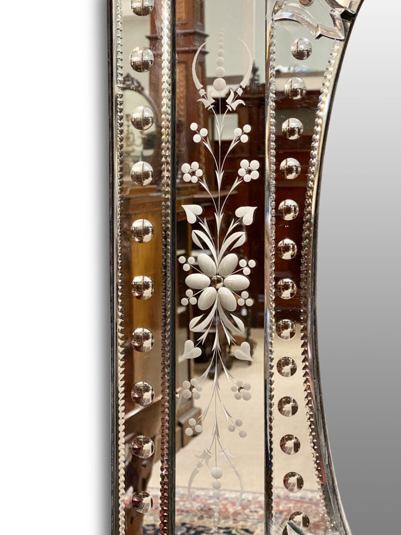 Large Venetian Glass Wall Mirror