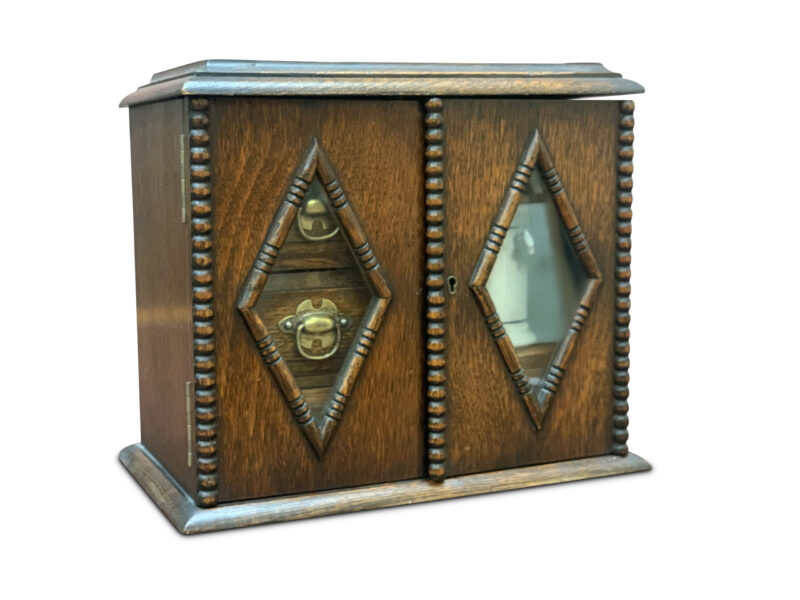 English Oak 2 Door Smoker Cabinet, c.1929
