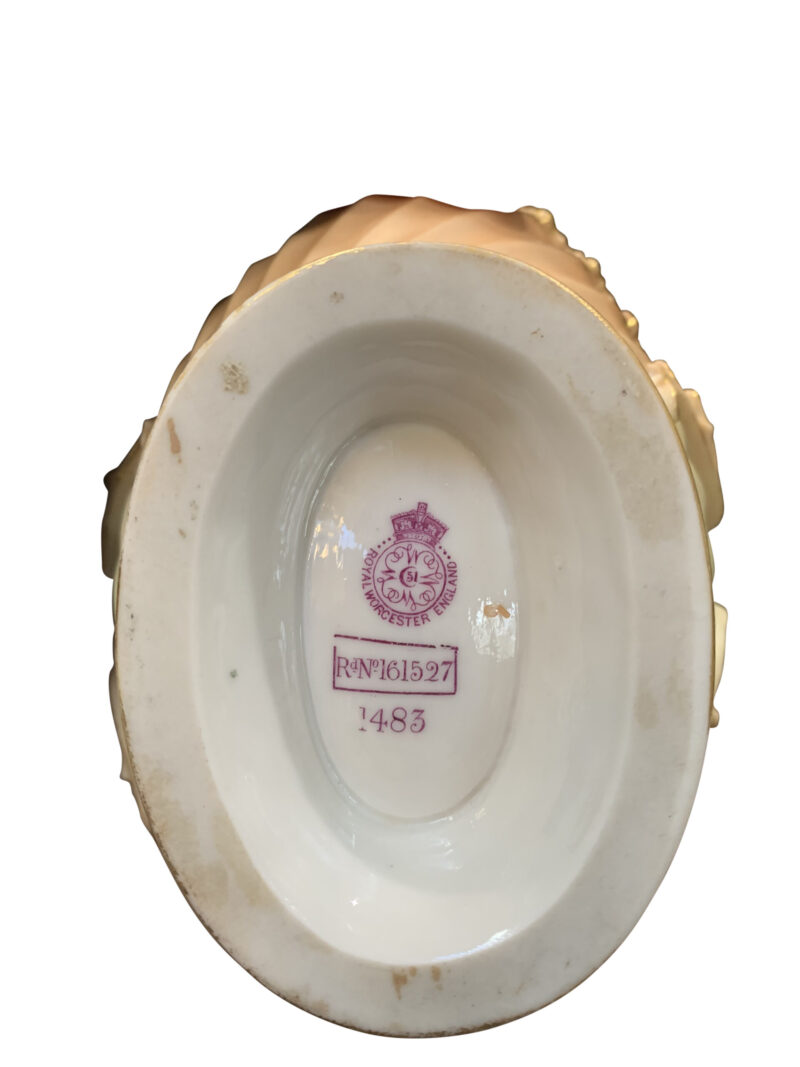 Rare Royal Worcester Blush Ivory Basket