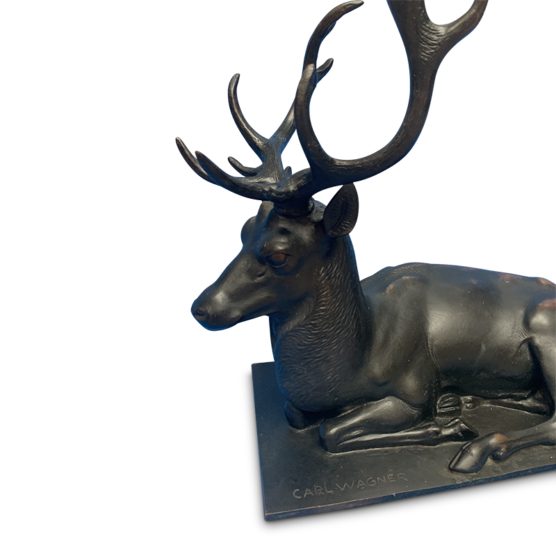 Bronze stag detail