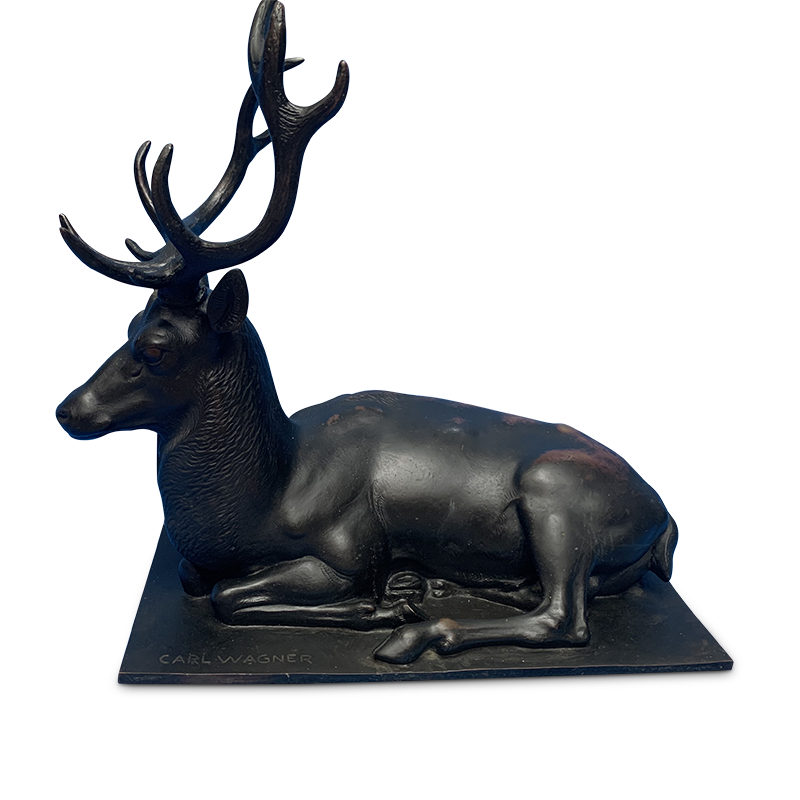 Bronze stag side