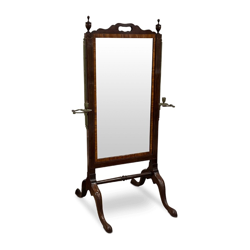 Georgian Mahogany telescopic cheval mirror