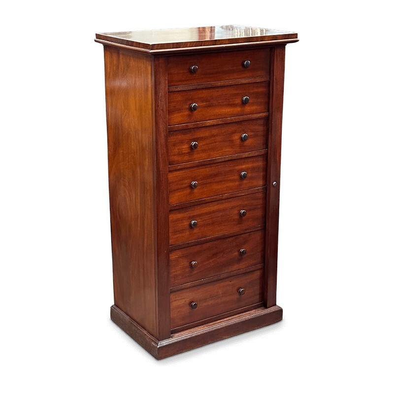 7 drawer English Wellington chest