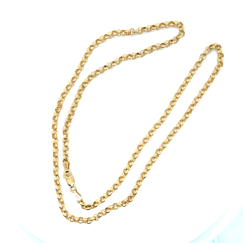 9ct belcher link necklace