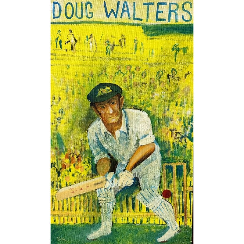 Painting of Doug Walters by Victor Rubin