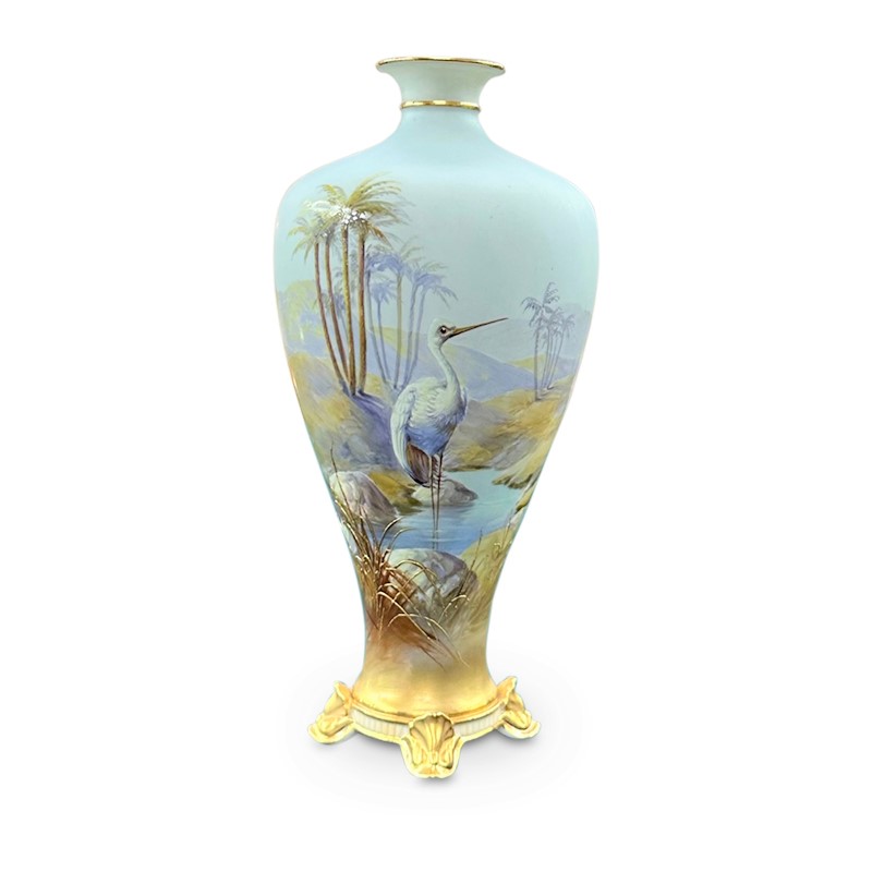 Royal Worcester hand painted vase signed Walter Powell c.1912