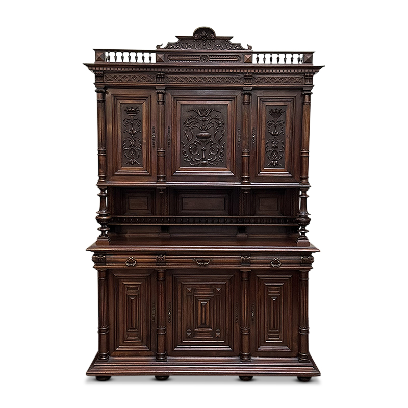 French walnut court cabinet