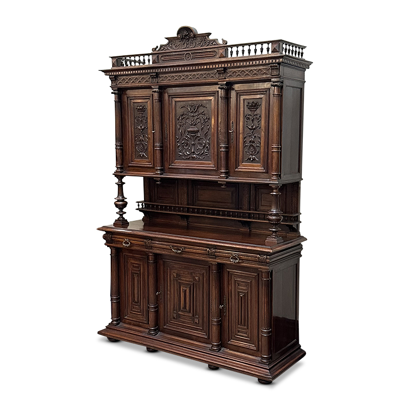 French walnut court cabinet