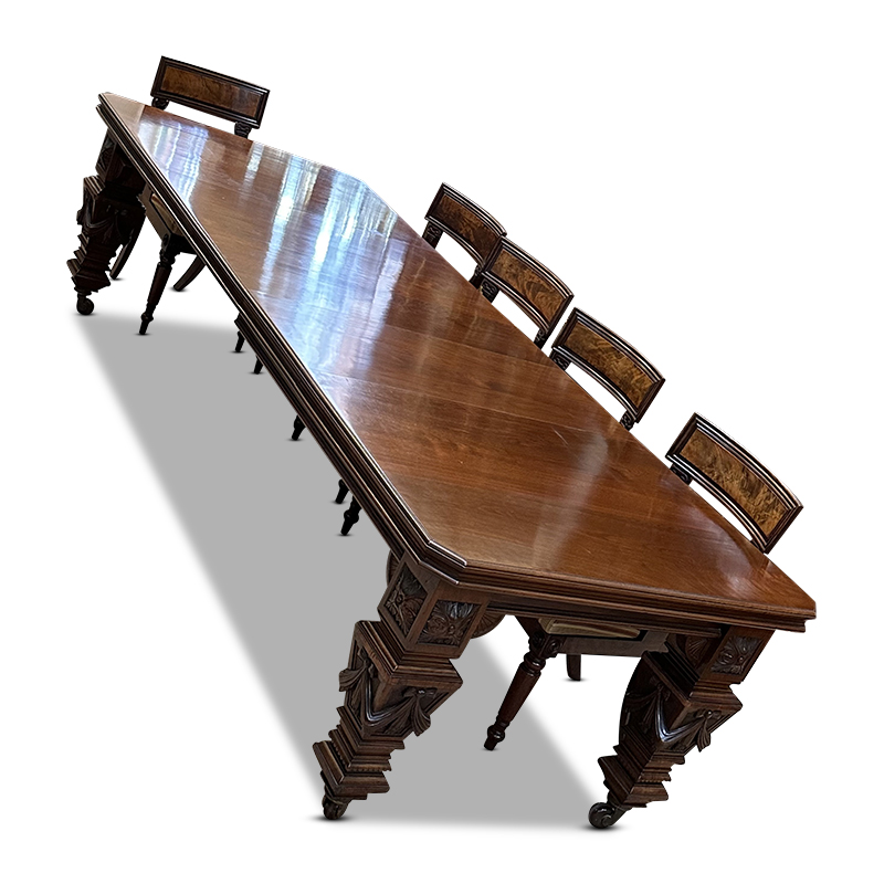 English walnut dining table