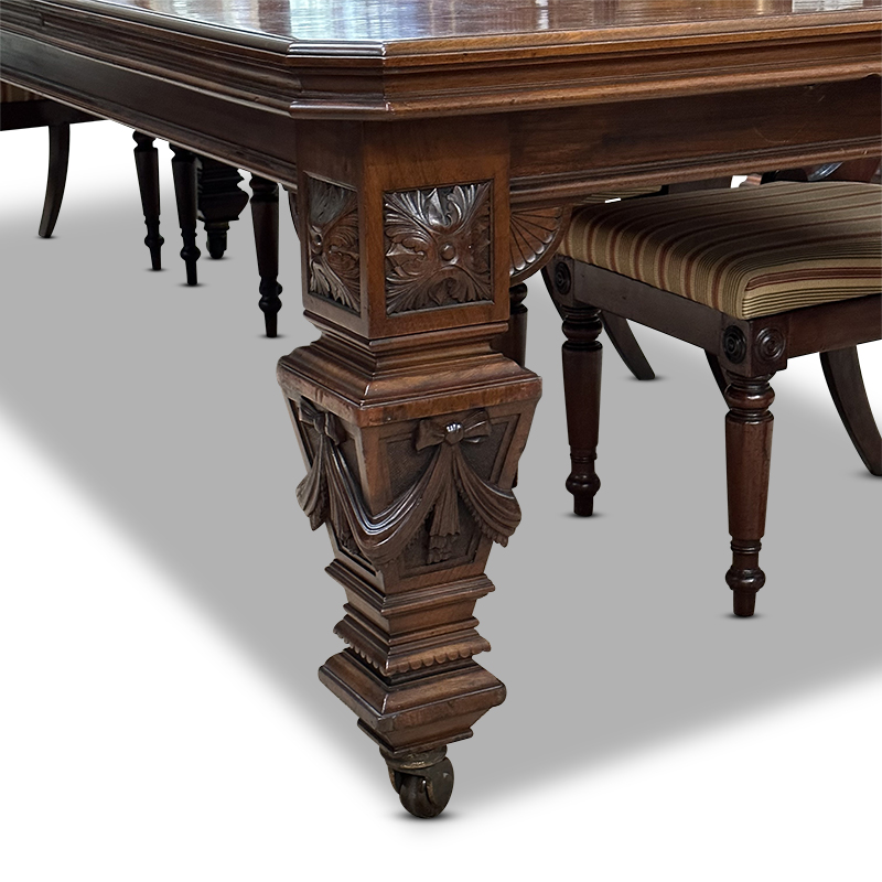 English walnut dining table