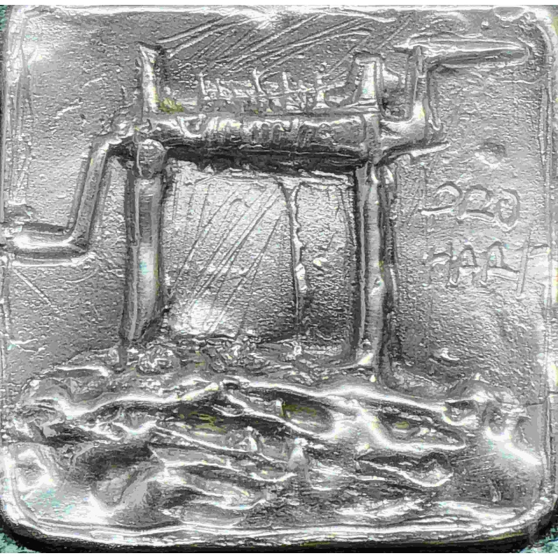 Windlass sterling silver ingot by Pro Hart