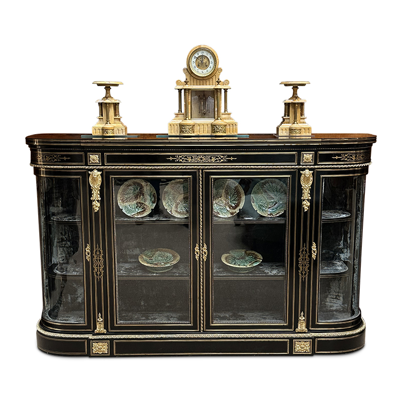 19th century ebonised boulle credenza