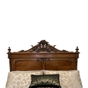 Antique French walnut queen size bed