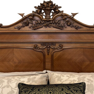Antique French walnut queen size bed