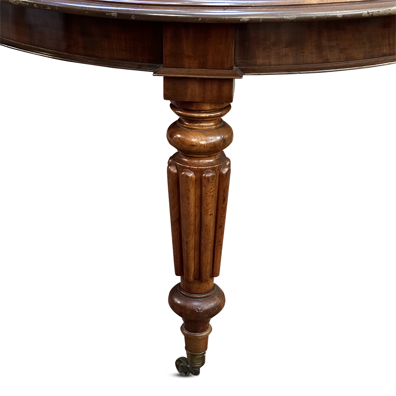 Antique English mahogany D-end dining table c.1870