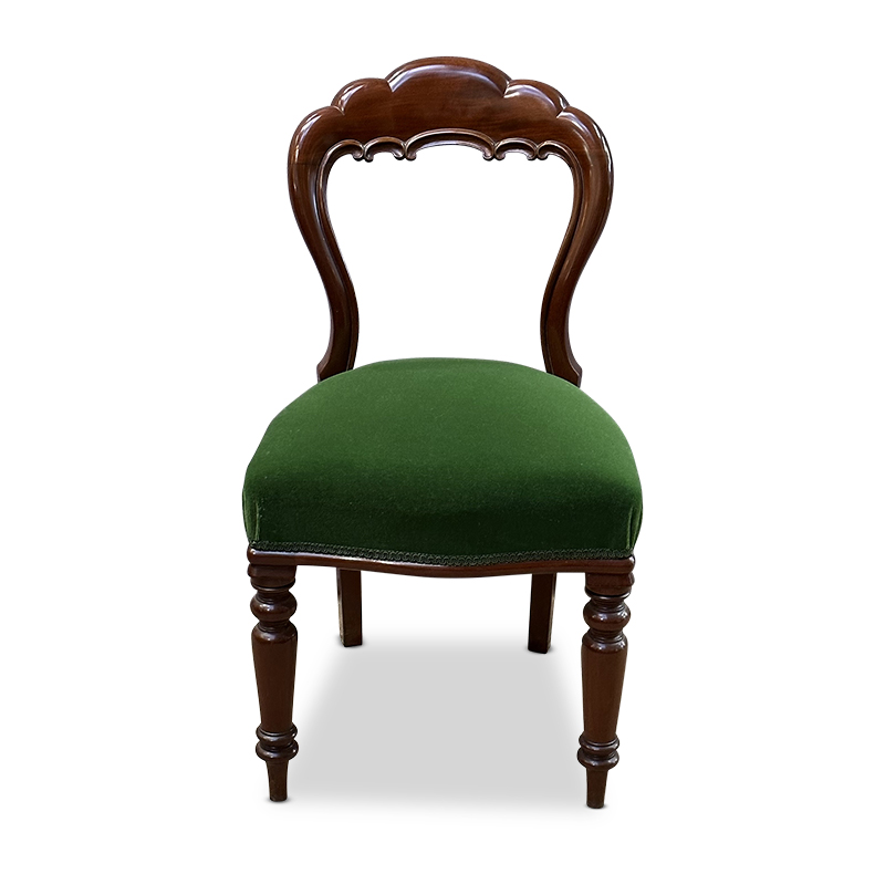 Set 8 Victorian shaped balloon back chairs