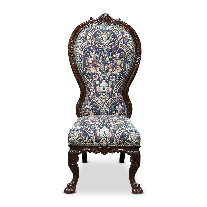 Victorian tapestry bedroom chair c. 1870