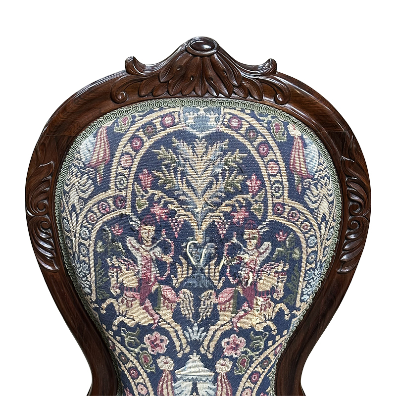 Victorian tapestry bedroom chair c. 1870