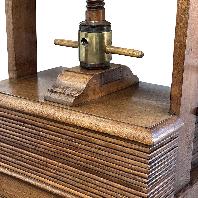 English oak antique 2 door book binders press