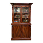 antique mahogany 2 section bookcase