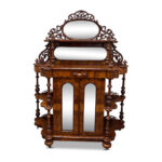 19th Century burr walnut 2-door Canterbury