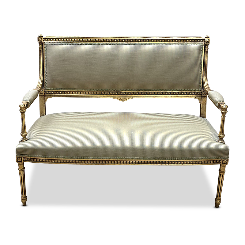 antique French saloon chair settee