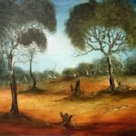 Outback Scene by Pro Hart oil painting