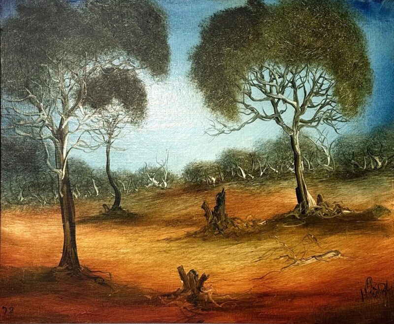 Outback Scene by Pro Hart oil painting