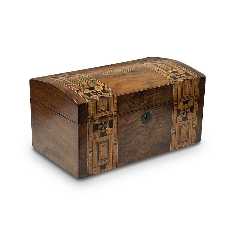 Tunbridgeware tea caddy